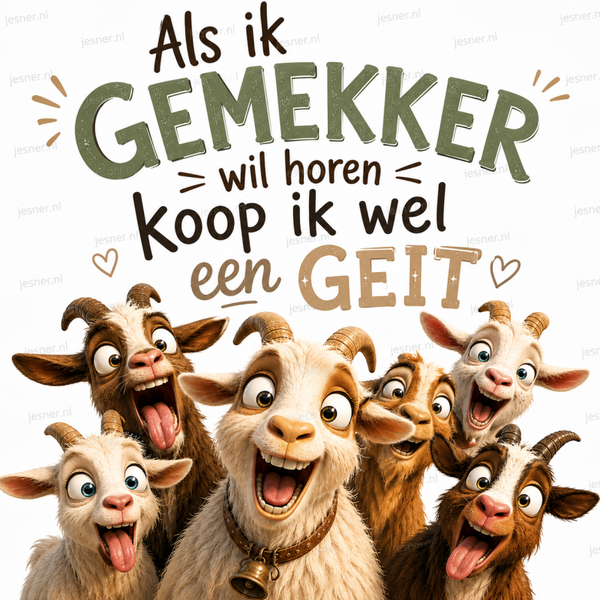 Als ik gemekker wil horen