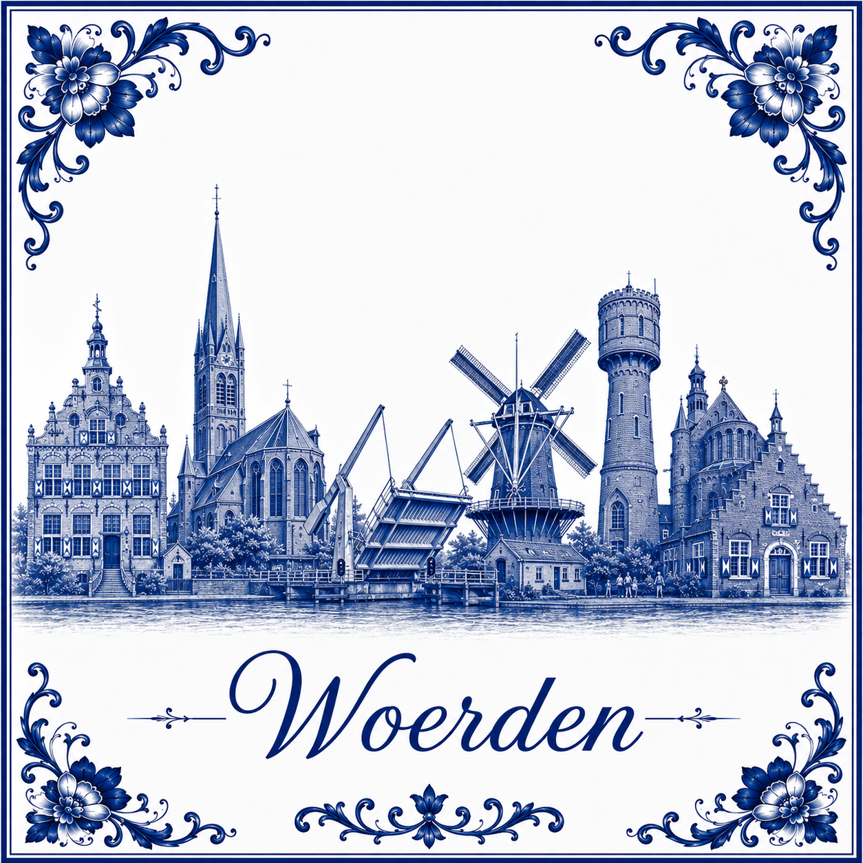 Stads tegeltje Woerden