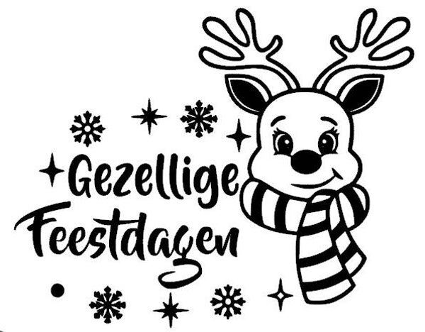 raamsticker gezellige feestdagen