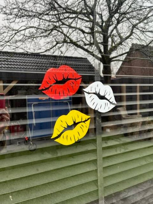 Raamsticker Oeteldonk om te zoene