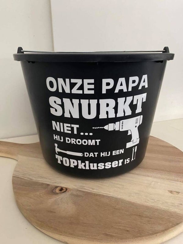 Cadeau emmer papa snurkt