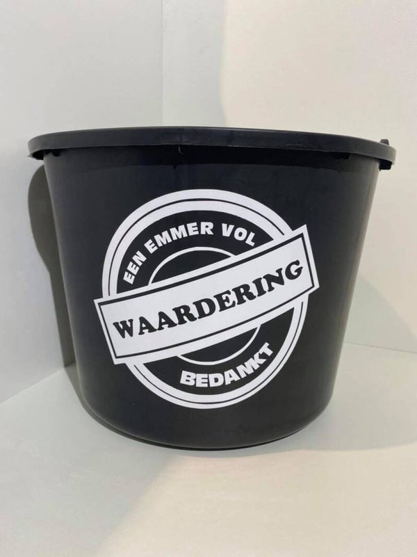 Cadeau emmer vol waardering