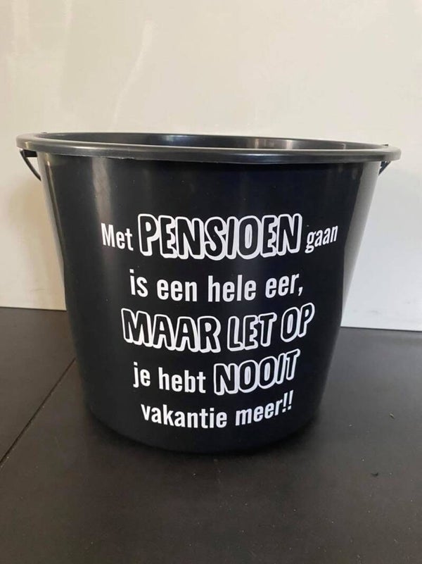Cadeau emmer Pensioen