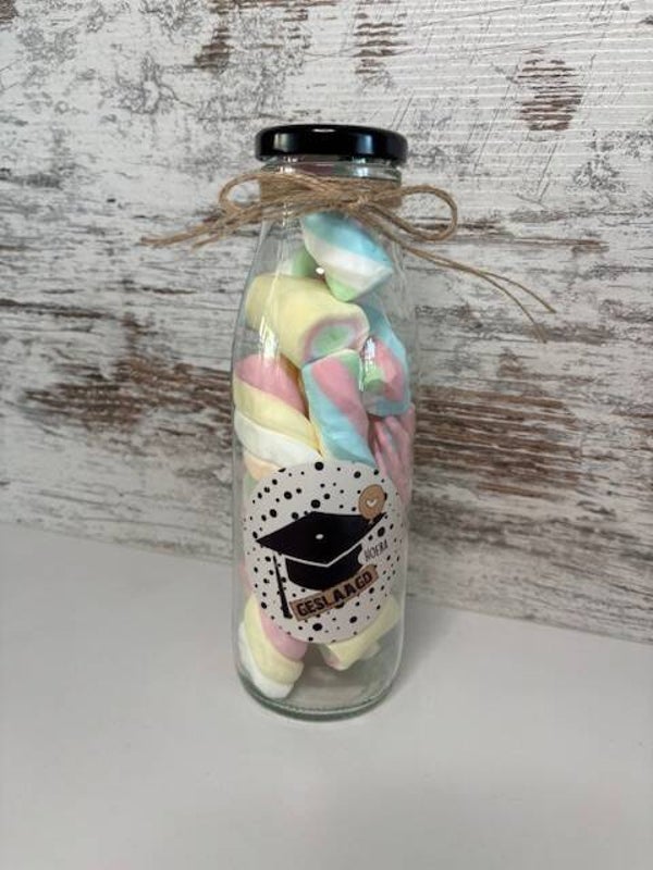 Glazen fles geslaagd