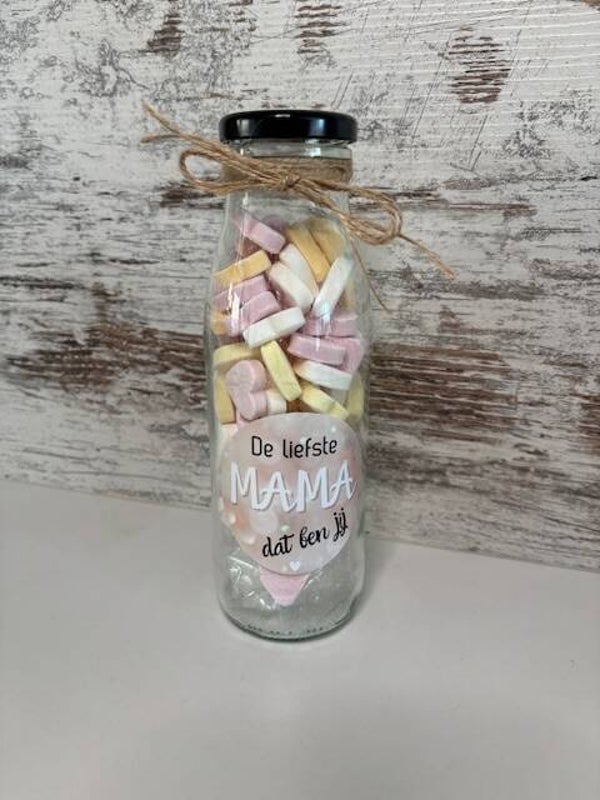 Glazen fles mama