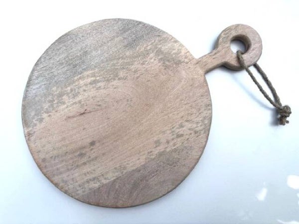 Hapjesplank mango rond 33x45 cm