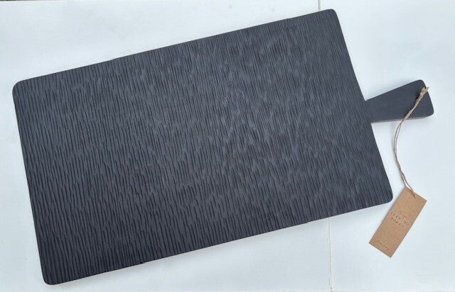 Hapjesplank zwart gelakt 66x34 cm