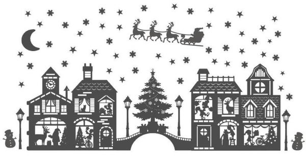 Raamsticker Kerst 460x1000 mm