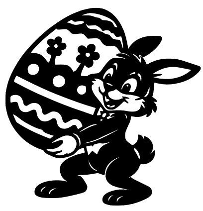 Paashaas raamsticker