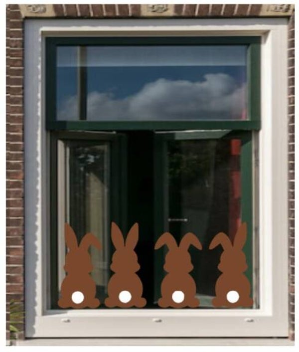 Raamsticker paashazen