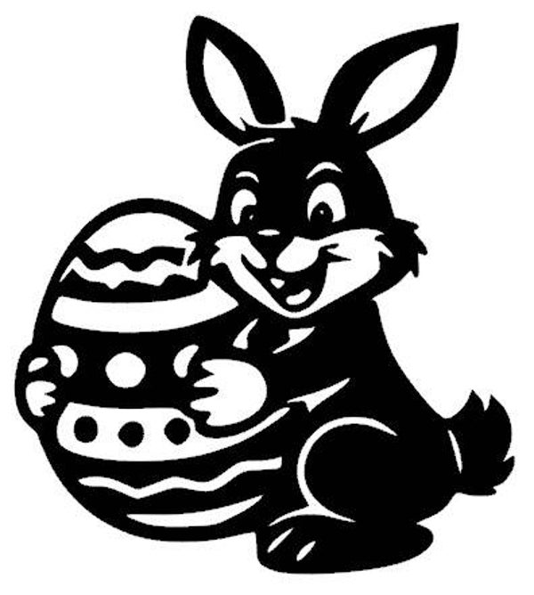 Paashaas raamsticker