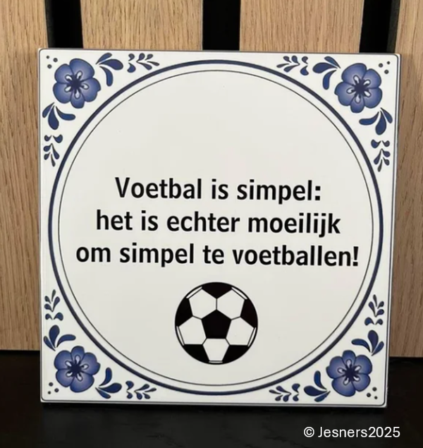Tegeltje voetbal is simpel
