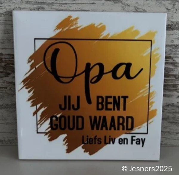 Opa je bent goud waard