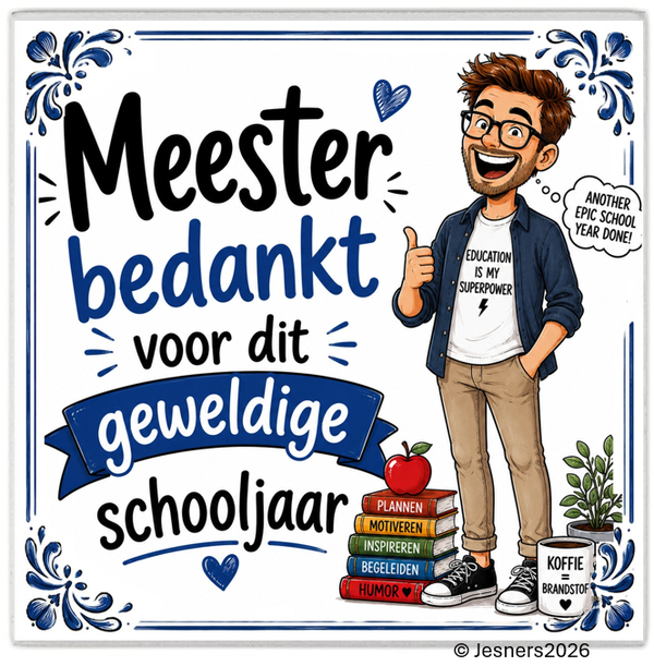 Meester bedankt voor het geweldige schooljaar