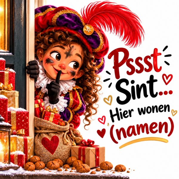 Tegeltjes Sinterklaas pssst Sint hier wonen