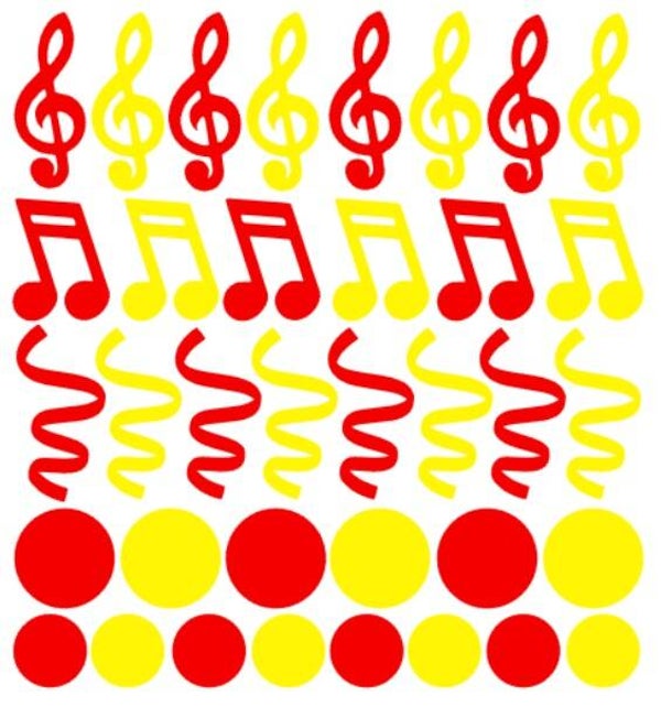 Raamsticker rood/geel carnaval