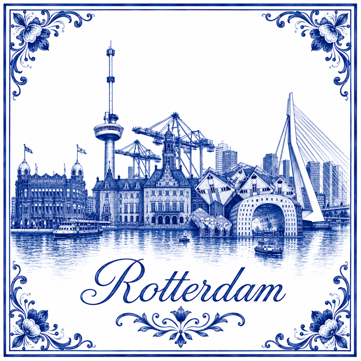 Stads tegeltje Rotterdam