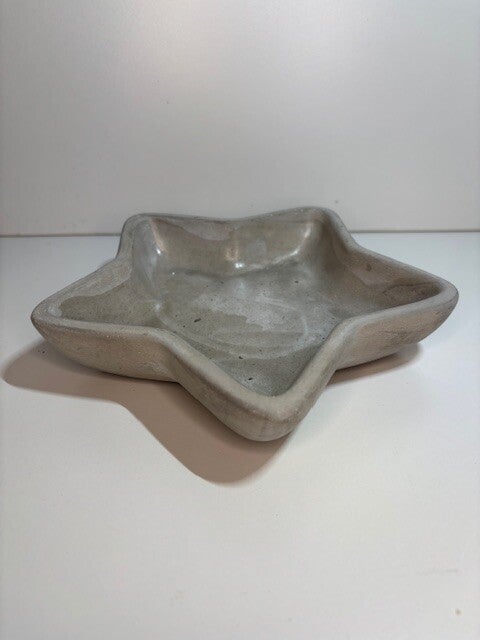 Schaal Ster 20x4 cm betonlook
