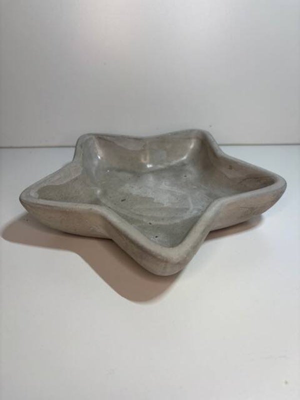 Schaal Ster 20x4 cm betonlook