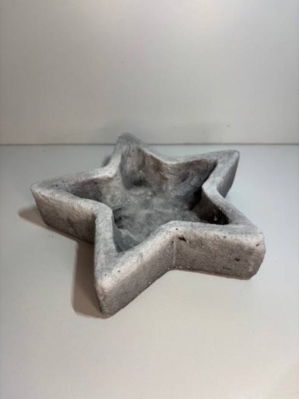 Schaal Ster 19x4,5 cm betonlook