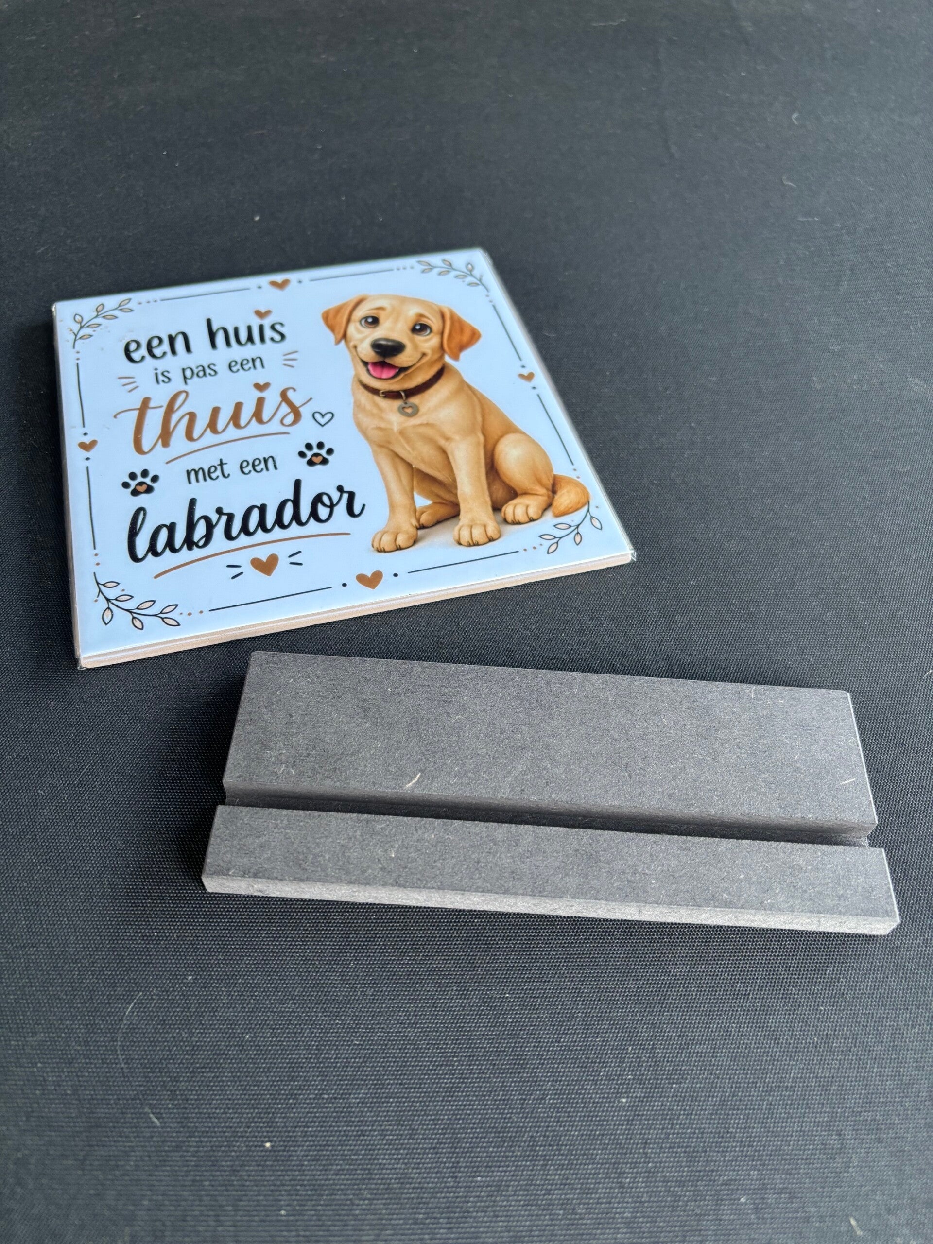 Tegelhouder MDF zwart