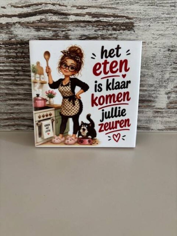 Tegeltje het eten....