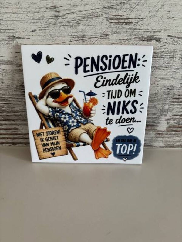 Tegeltje Pensioen