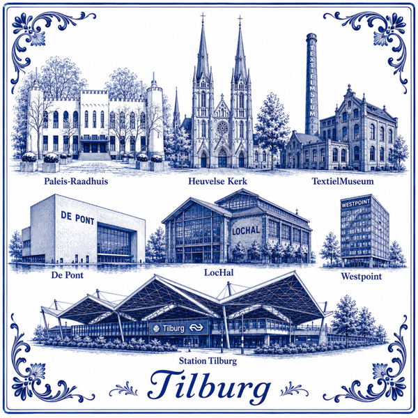 Stads tegeltje Tilburg