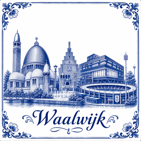 Stads tegeltje Waalwijk