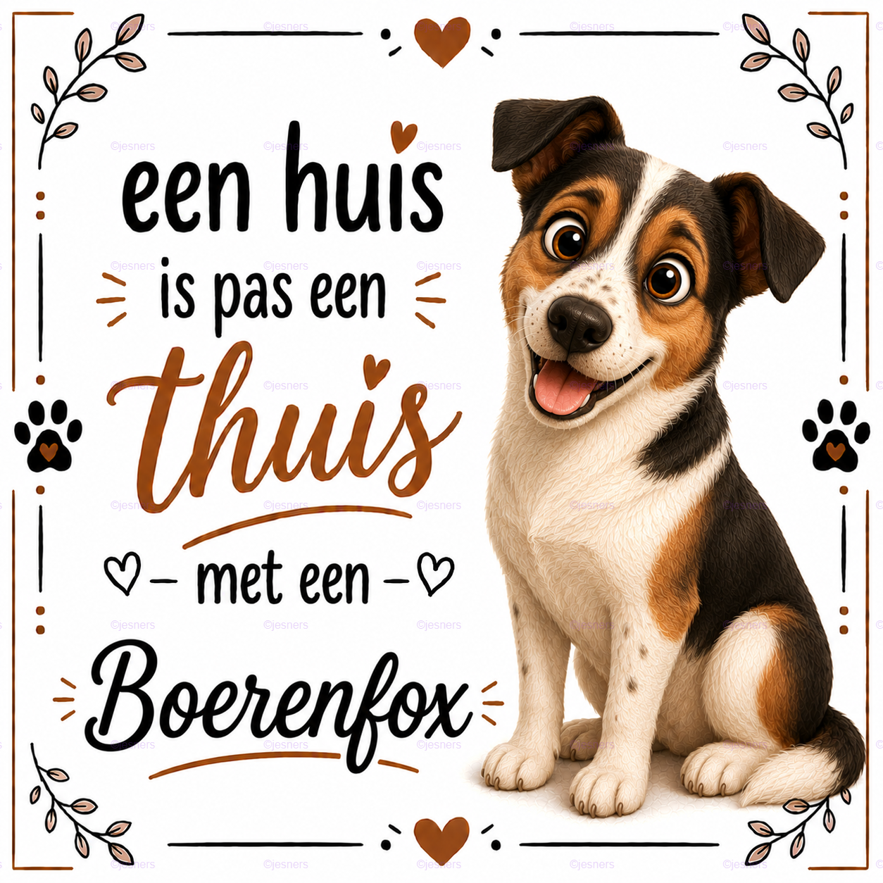 Honden tegel Boeren fox