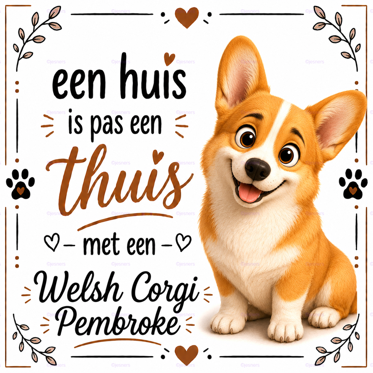 Honden tegel Welsch Corgi
