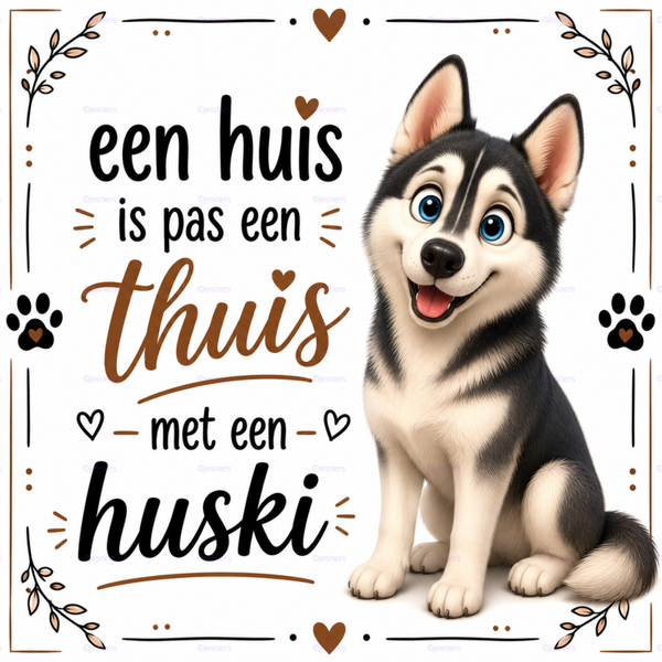 Honden tegel Huski