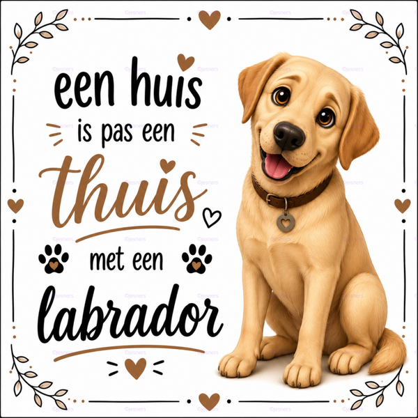 Honden tegel Labrador blond