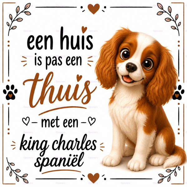 Honden tegel King Charles Spaniël