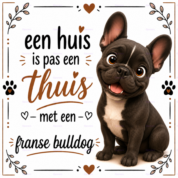 Honden tegel Franse Bulldog