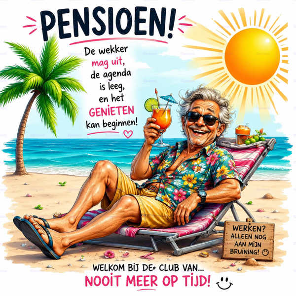 Tegeltje Pensioen heer