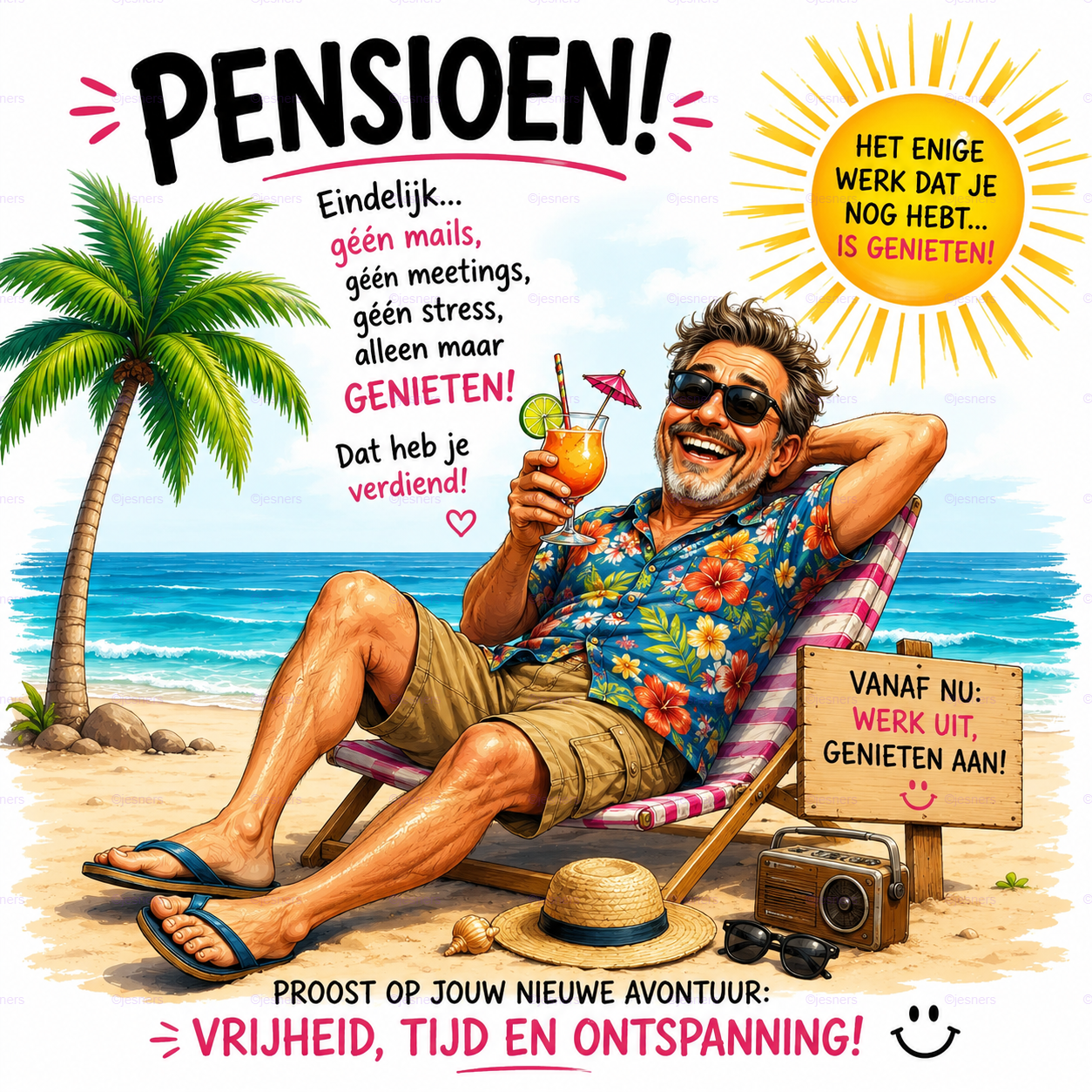 Tegeltje Pensioen heer