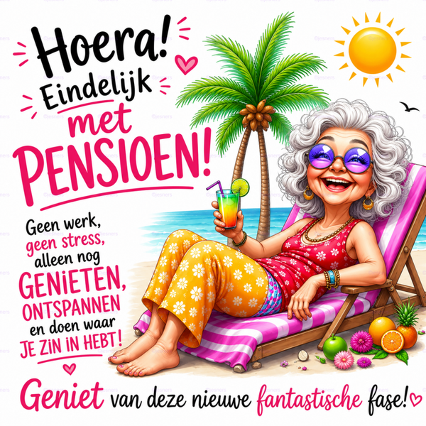 Tegeltje Pensioen dame
