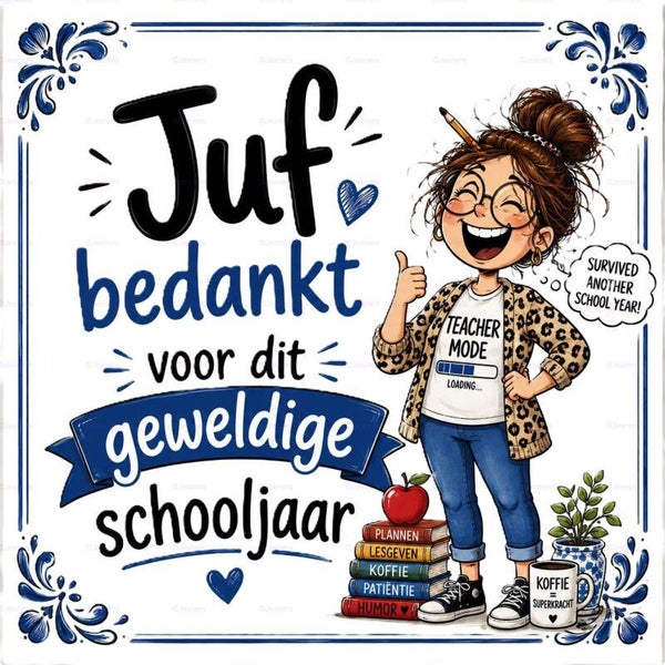 Tegeltje Juf bedankt