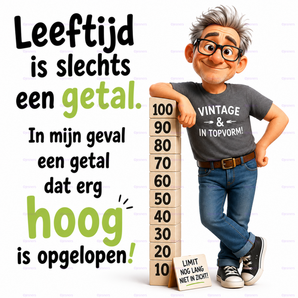 Tegeltje leeftijd is slechts een getal..