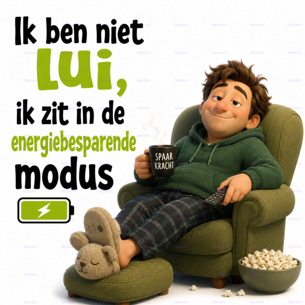 Tegeltje ik ben niet lui