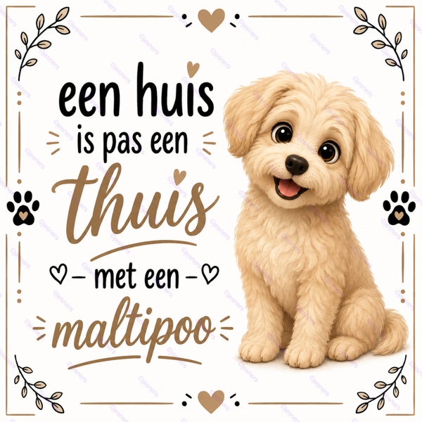 Honden tegel Maltipoo