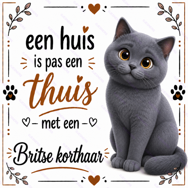 Katten tegel Britse korthaar