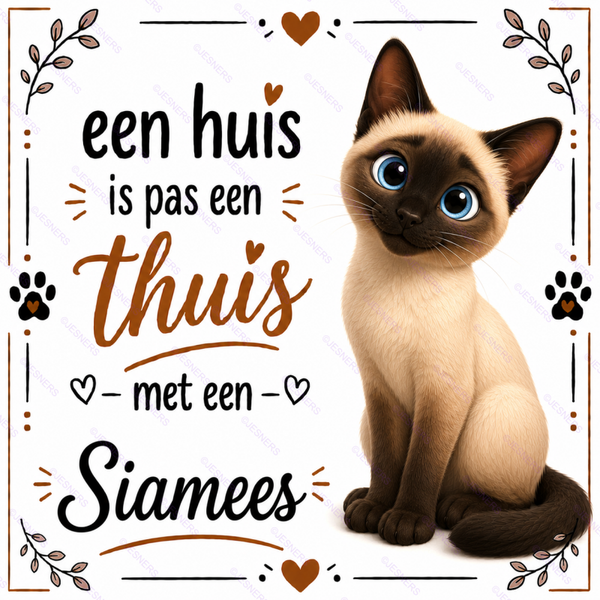 Katten tegel Siamees
