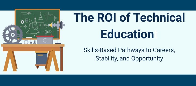 background image: A workbench with a large gear, a car battery, and various tools, with a blackboard in the background displaying engineering diagrams.