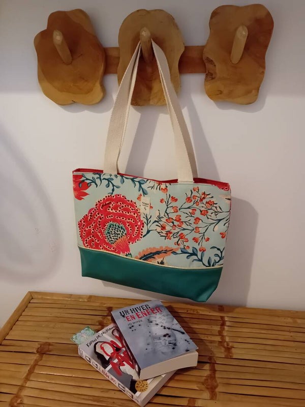 Sac épaule simili cuir et bachette
