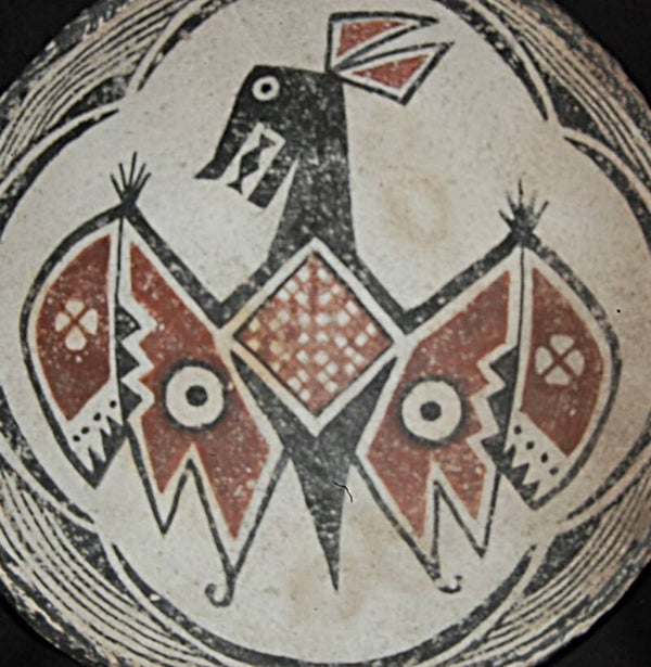 Anasazi / Mimbres Polychrome Bat Bowl Replication