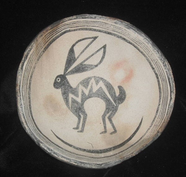 Anasazi / Mimbres Leaping Hare Bowl Replication