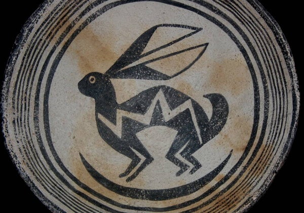 Anasazi / Mimbres Leaping Hare Bowl Replication