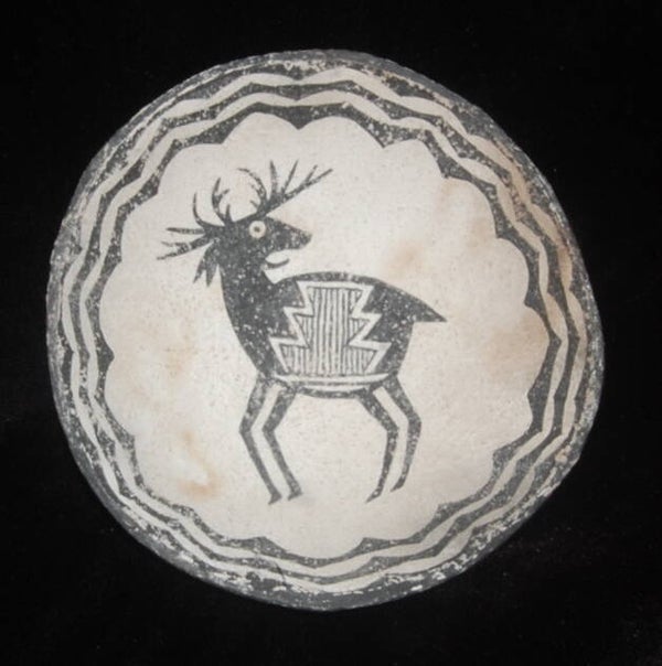 Anasazi Mimbres Deer Replication Bowl